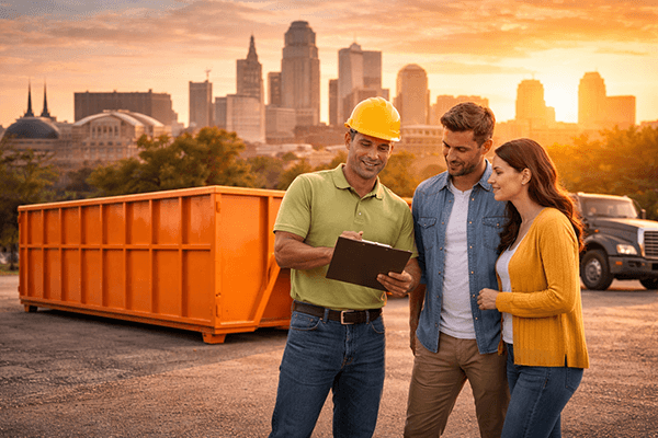 Project planning and jobsite Dumpster organization